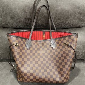 Authentic Louis Vuitton Neverfull MM in Damier Ebene
